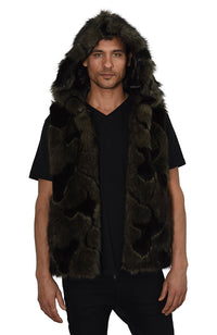 Wolf Vest Camouflage Faux Fur