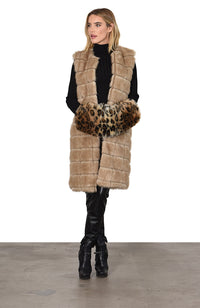 Leopard Vest Faux Fur